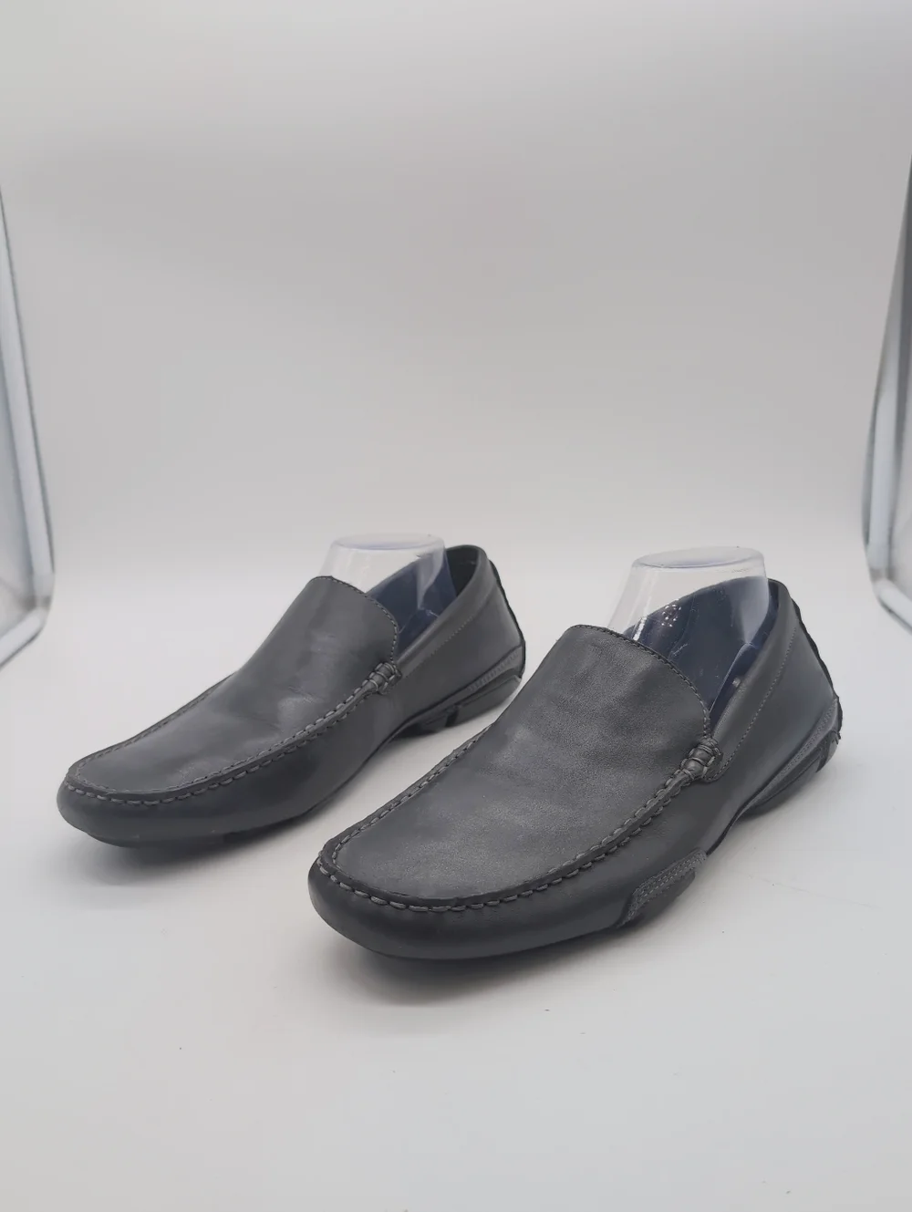 Kenneth Cole Driving Sz 9.5 Men's Black Slip-On Leather Loafers